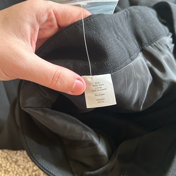 NWT TALBOTS Women's Black Wool Flat Front Lined Signature Cuffed Dress Pant Sz 8 - Picture 9 of 11